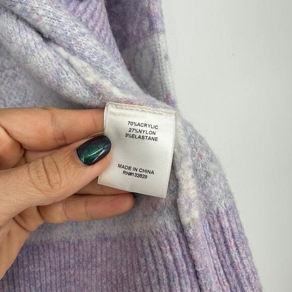 MAJORELLE Marnie Fair Isle Cardigan Pastel Heart Stripe - Picture 4 of 5